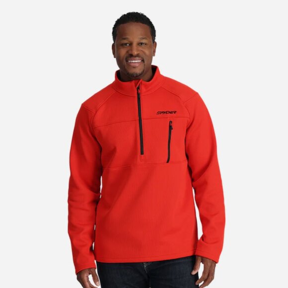 NEW Mens SPYDER Encore Half Zip Fleece Jacket size L - Picture 1 of 2